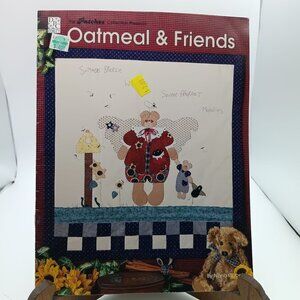 Vintage Leisure Arts Oatmeal & Friends Cross-Stitch Book By Debra Jordan Bryan